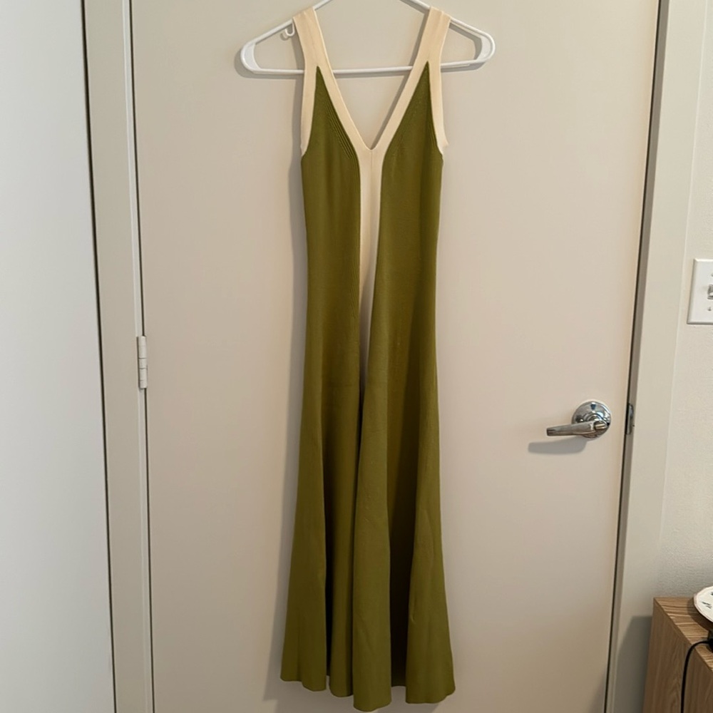 SANDRO Knit Maxi Dress with Front Slit